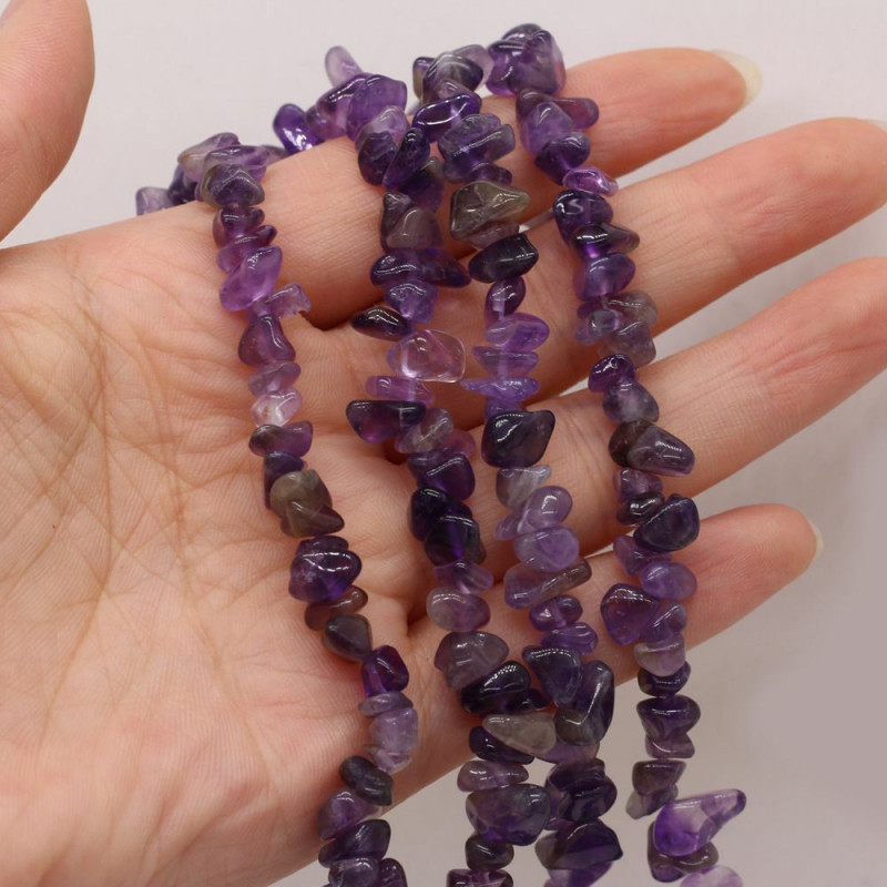 1 ks Tmavě fialové přírodní klenotnice Čipy Nepravidelné přírodní amethyst přírodní klenotnice Amethyst Stone Beads Bohemian