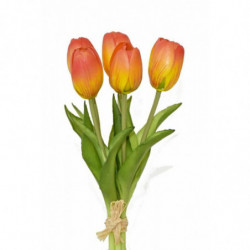 Kytička 5 oranžových tulipánů, 25 cm