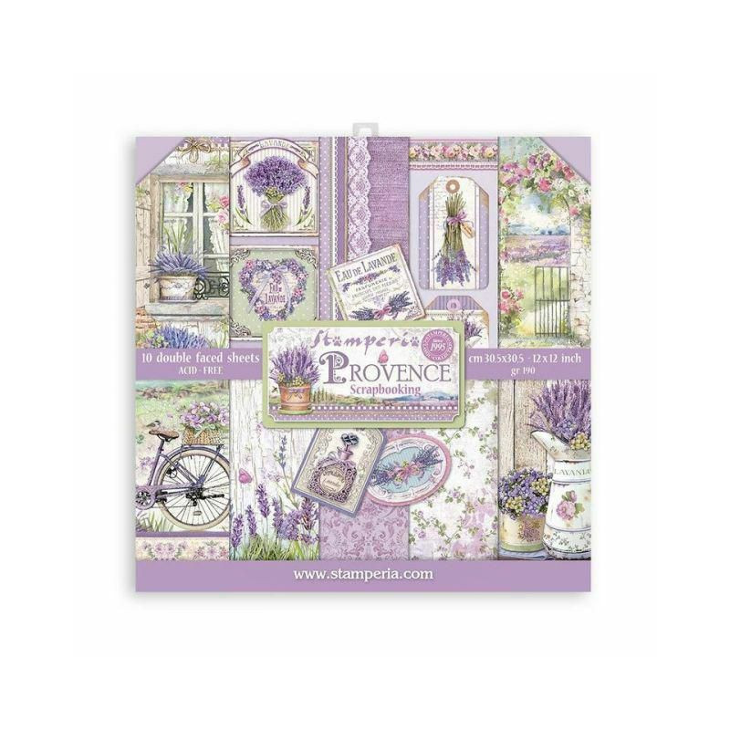 Stamperia Sada oboustranných papírů 30x30cm Provence (10ks), , papíry sady potiskem scrapbooking