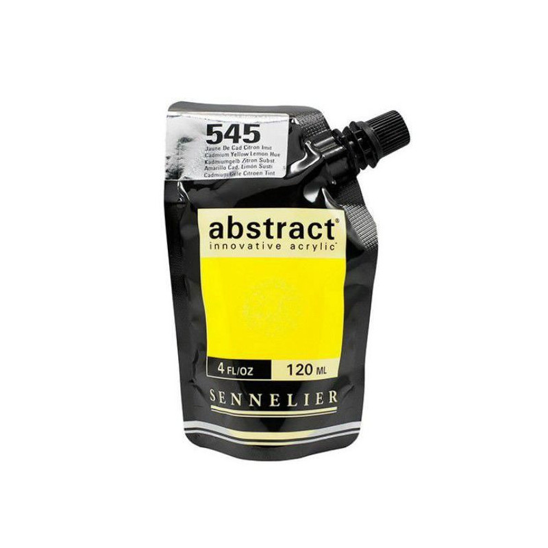 Akrylová Barva Lesklá Abstract 120ml - Cadmium Yellow Lemon Hue 545 Žlutá, Sennelier Akrylové Barvy Výtvarné Potřeby