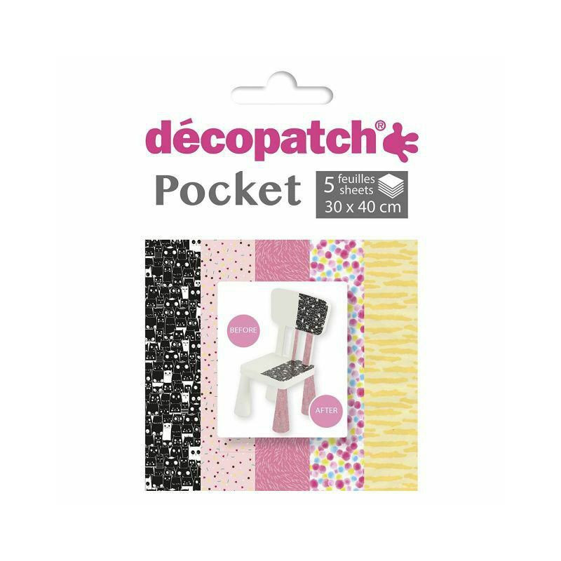 Papíry na decoupage (5ks) kolekce č.29 décopatch sadypapírů (décopatch), jemné, hobby barvy