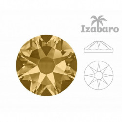 72ks Izabaro Crystal Ss30 Round Star Rose Gold Flat Back skleněné krystaly 2088 Izabaro tváří kamínky