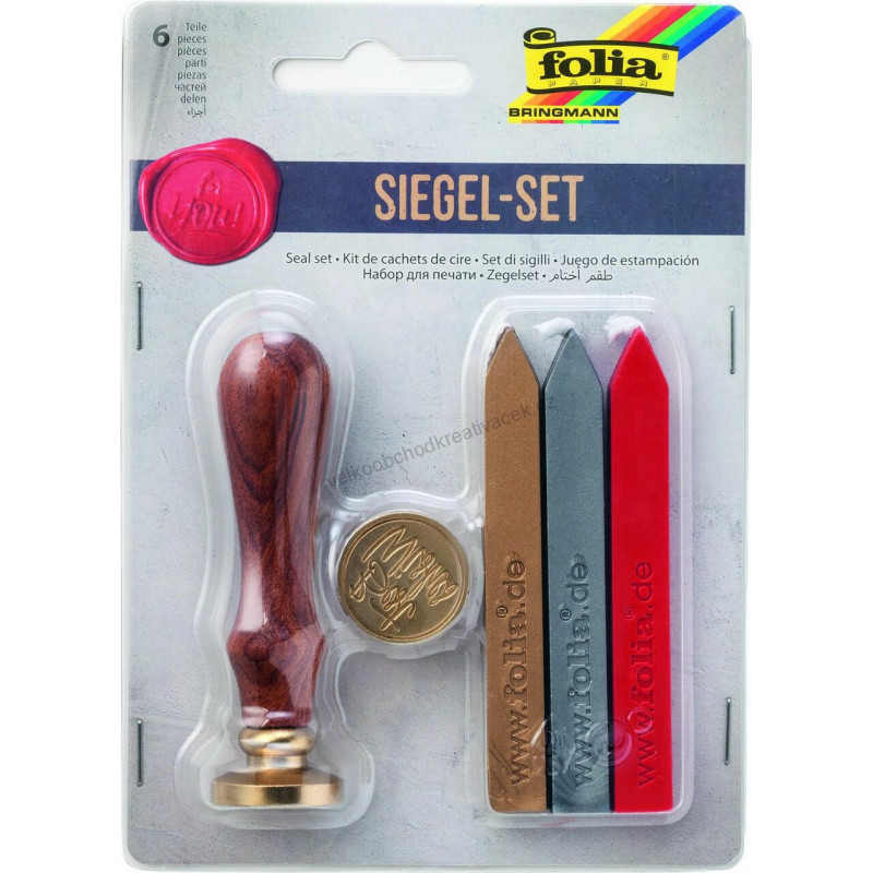 Set - Pečetící Vosk + Pečetidlo Folia Bringmann