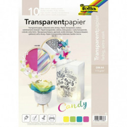 Transparent Papír - Mix Barev - Extra Silný - 10 Listů, Folia Bringmann