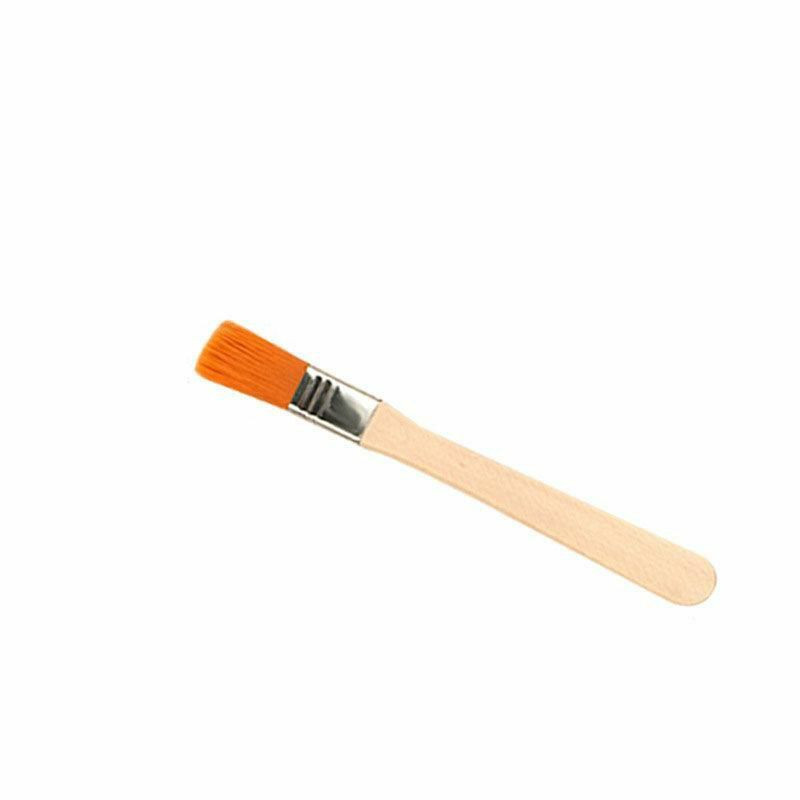 Žlutá - 1 Dřevěná rukojeť Nylon Art Oil Painting Brush School Kids Drawing Supplies 12x1.2cm 1 ks