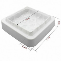 Bílá - potravinářská třída Silicone Baking Mold DIY Cake Accessories 16x5.3cm 1 kus