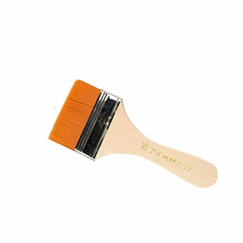 Žlutá - 10 Dřevěná rukojeť Nylon Art Oil Painting Brush School Kids Drawing Supplies 16x6cm 1 ks