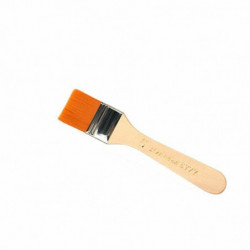 Žlutá - 5 Dřevěná rukojeť Nylon Art Oil Painting Brush School Kids Drawing Supplies 15x3cm 1 ks