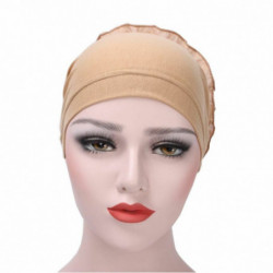 Khaki - Chiffon Lace Dámská turbanová čepice M 56cm-58cm 1 kus