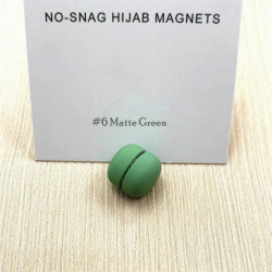 Zelená tráva - 6 Zinek na bázi slitiny No-snag Magnetická kulatá ponožka na ponožky Hijab 1.2x1.2cm 1 kus