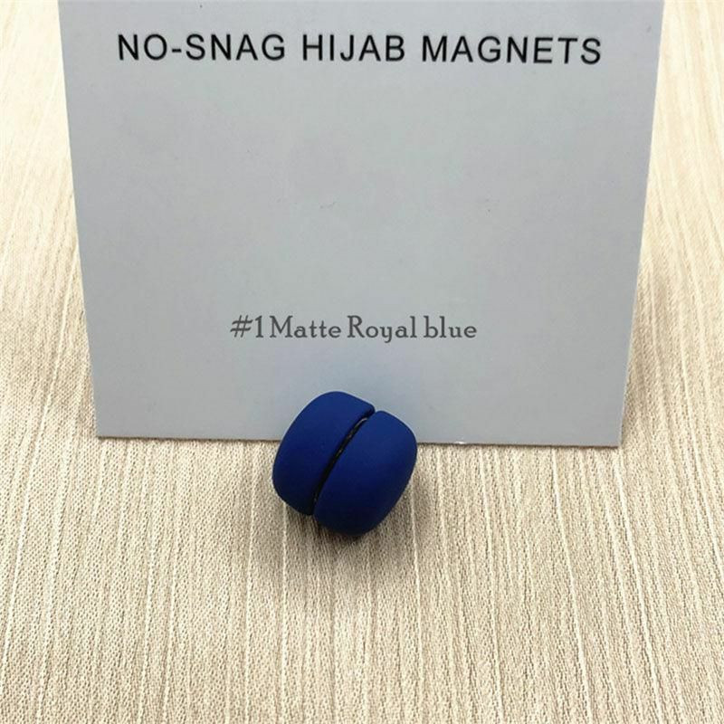 Royal Blue - 1 Zinková slitina No-snag Magnetická kulatá ponožka na ponožky Hijab 1.2x1.2cm 1 kus