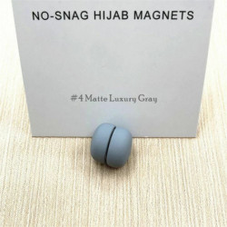 Šedá - 4 Zinek na bázi slitiny No-snag Magnetická kulatá ponožka na ponožky Hijab Wrap 1.2x1.2cm 1 kus