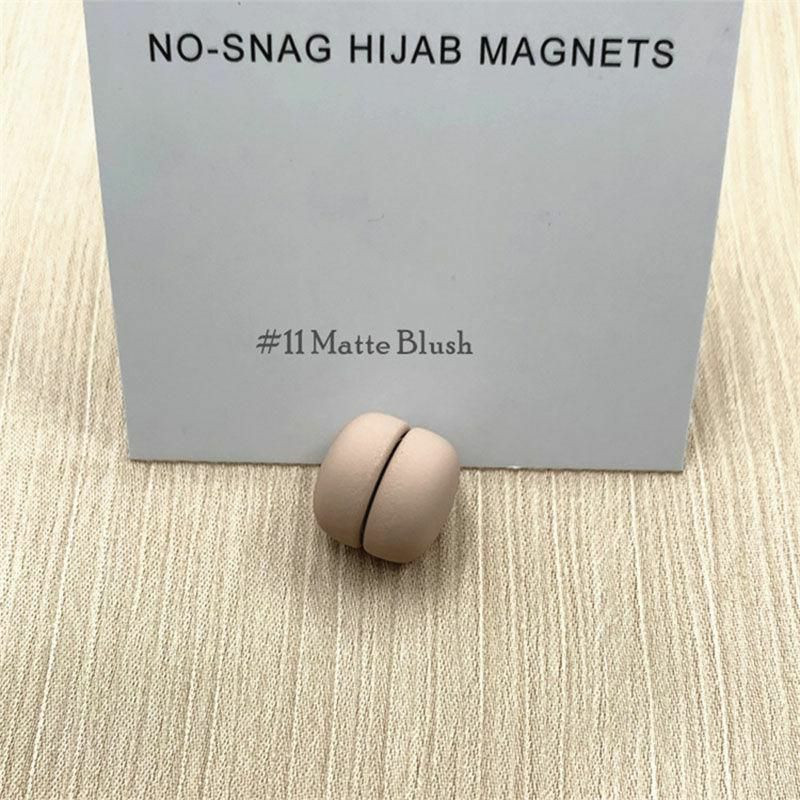 Khaki - 11 Zinek na bázi slitiny No-snag Magnetická kulatá ponožka na ponožky Hijab 1.2x1.2cm 1 kus