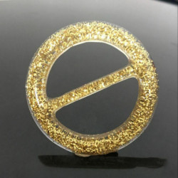 Golden-9 Resin Round elegantní tričko šátek spony klipy vnitřní průměr: 3cm 2 ks