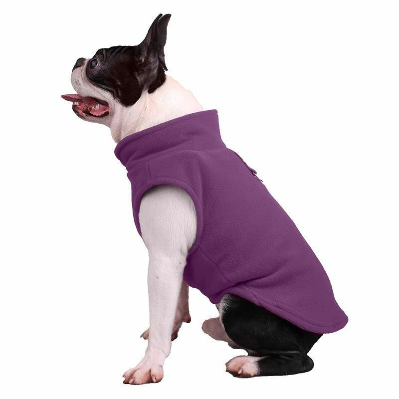 Purple-Polar Fleece Pes Kočka Teplejší Oblečení Pet Supplies S 1 Kus