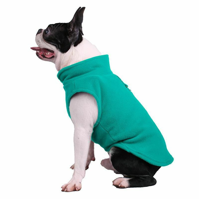 Green-Polar Fleece Pes Kočka Teplejší Oblečení Pet Supplies S 1 Kus