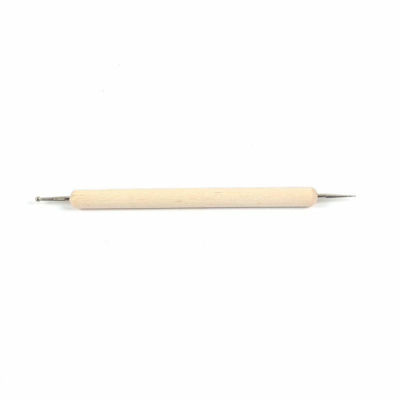 Nail Art Painting Dotting Pen Dvojitý konec Off-white 13cm(5 1/8") dlouhý, 1 kus