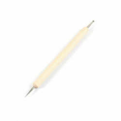 Nail Art Painting Dotting Pen Dvojitý konec Off-white 13cm(5 1/8") dlouhý, 1 kus