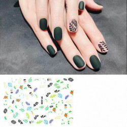 PVC Nail Art Stickers Dekorační list Multicolor 1 list