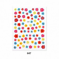 PVC Nail Art Stickers Dekorační Květinářství Multicolor 1 List SH004789