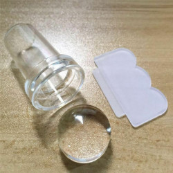 Plastové Nail Art Tools transparentní Clear 44mm x 23mm 1 kus