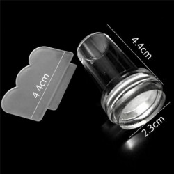 Plastové Nail Art Tools transparentní Clear 44mm x 23mm 1 kus