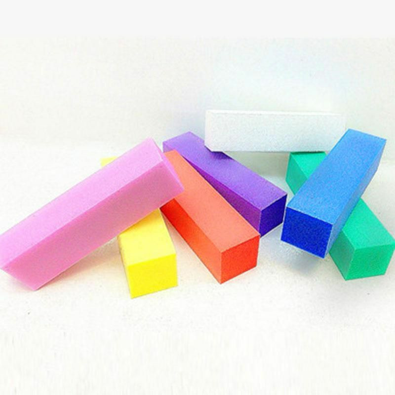 Sponge Fashion Dámské Nail File Buffing Polské Per Side Art Nail Tools Block Pedicure Manikúra Péče Náhodná barva 1 kus