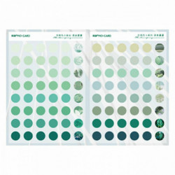 Paper & Wove Paper Gradient Color Dot Sticker Mark DIY zápisníku dekorace 12. 8x18. 6cm 1 sada 2 listy / Sada