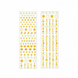 Golden-6 Stamping PET DIY zápisníku samolepky dekorace 35x6cm 2 ks