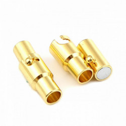 Měděné Hematitové Magnetické Klávesy Cylinder Gold Plate 15mm x 5mm 1 balení 10 ks / balení)