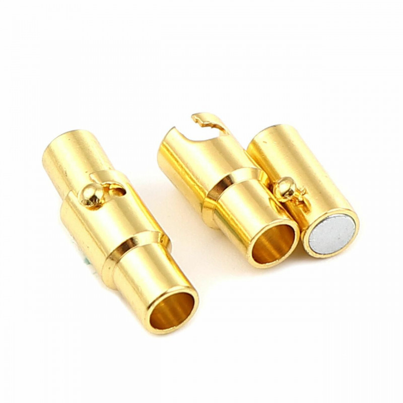 Měděné Hematitové Magnetické Klávesy Cylinder Gold Plate 15mm x 5mm 1 balení 10 ks / balení)