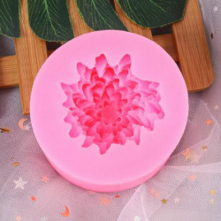 Růžový - 3D Chrysanthemum Květina Potravinářská třída Silikonové pečivo Praktické čokoládové cukroví Jelly Mould Pečení