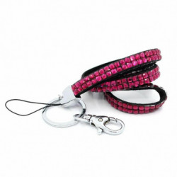 Akrylový pás Lanyard ID karta /Mobilní telefon Fuchsia s Lobster Clasp klíčový prsten 44cm dlouhý(17 3/8"), 1Piece