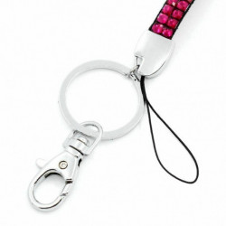 Akrylový pás Lanyard ID karta /Mobilní telefon Fuchsia s Lobster Clasp klíčový prsten 44cm dlouhý(17 3/8"), 1Piece