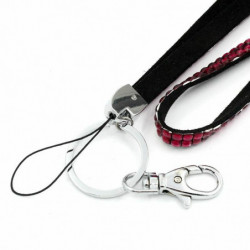 Akrylový pás Lanyard ID karta /Mobilní telefon Fuchsia s Lobster Clasp klíčový prsten 44cm dlouhý(17 3/8"), 1Piece