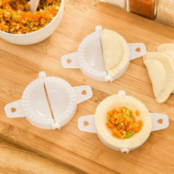 Plastový knedlík nástroj Jiaozi Maker zařízení Easy Mold kolo bílá 11.5 cm (4 4/8") x 8.2 cm (3 2/8"), 1 kus