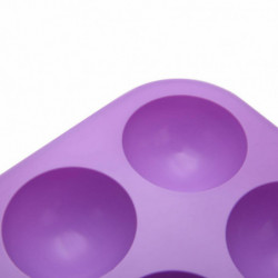 Purpurová - 3D Hemisférická silikonová mouka 6 otvorů potravinářská třída Pečení mouky Praktická čokoláda Candy Jelly Mould