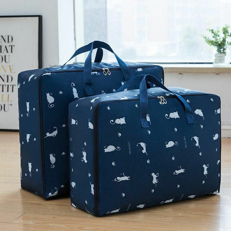 Oxford Textilní Kontejnerové Tašky Navy Blue Cat 70cm x 50cm 1 kus