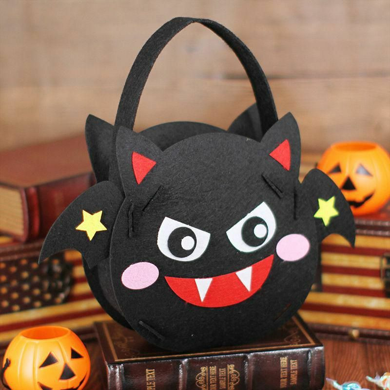 Černá - 4 Halloween Demon Nonwoven Dětská přenosná cukrářská taška 18x27cm 1 kus