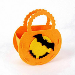 Orange - Halloween Bat Nonwoven Dětská přenosná cukrářská taška 14, 3x6x18cm 1 kus