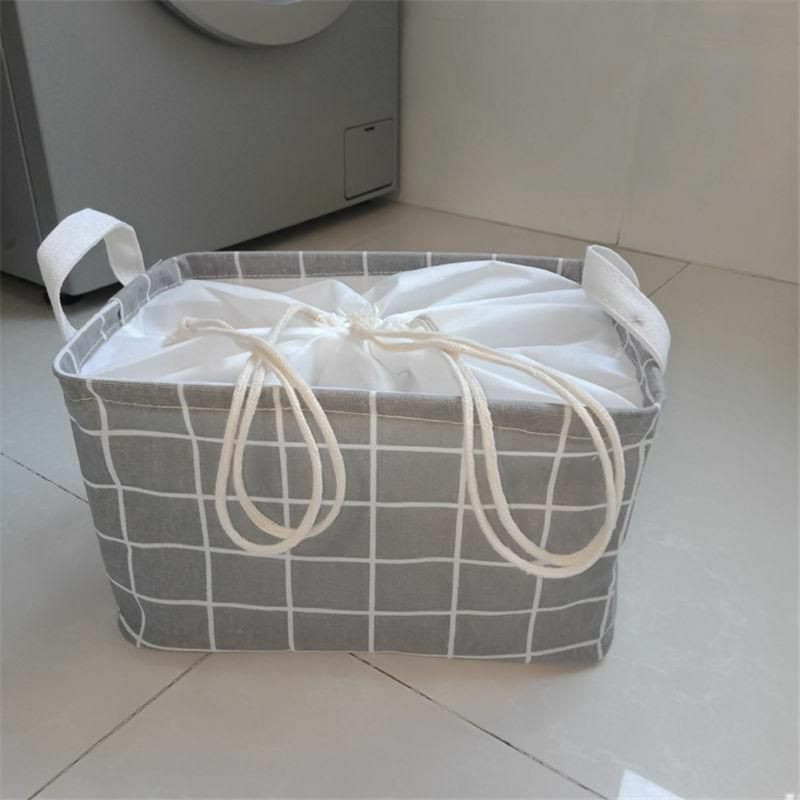 Cotton & Linen Storage Container Bags Šedý obdélníkový síťový kontrolér 29cm x 18cm 1 kus