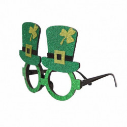 Green-2  Felt & Plastic St. Patrick ' s Day dětské brýle Party dekorace rekvizity 11. 5x14cm 1 kus