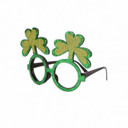 Green-6  Felt & Plastic St. Patrick ' s Day dětské brýle Party dekorace rekvizity 12x16. 5cm 1 kus