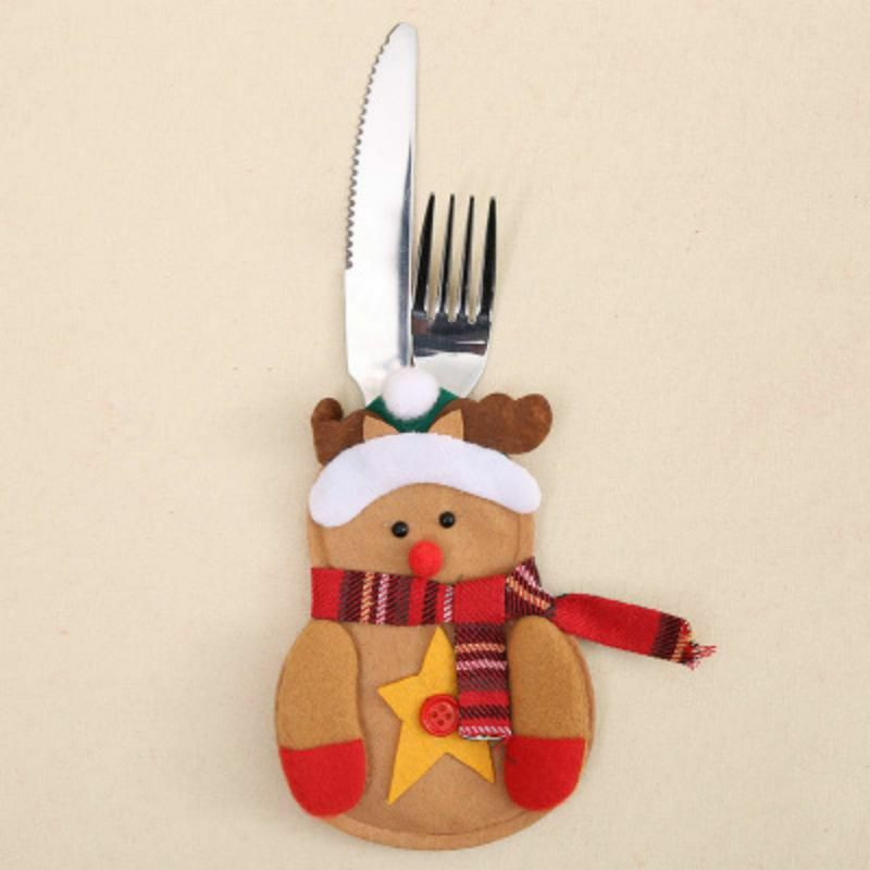 Vánoční dekorace Cutlery Kapesní nůž Fork Stolní taška Pokrývka Taška Sněhurka Santa Claus 15cm(5 7/8") x 10cm(3 7/8"), 1 kus