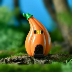 Orange-17  Halloween dýně dům pryskyřice mikro krajiny miniaturní dekorace 3. 9x2. 5cm 1 kus