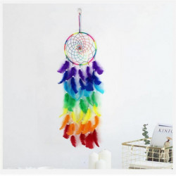 Visící dekorace Dream Catcher Multicolor Peather 87cm x 20cm 1 kus