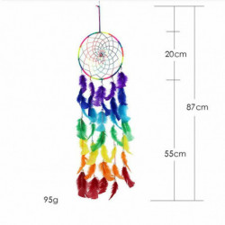 Visící dekorace Dream Catcher Multicolor Peather 87cm x 20cm 1 kus