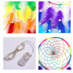 Visící dekorace Dream Catcher Multicolor Peather 87cm x 20cm 1 kus