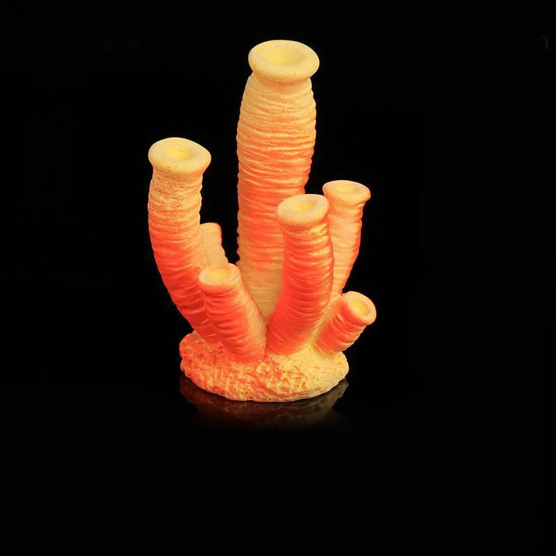 Orange-Resin Coral Simulace mikro krajiny miniaturní akvárium dekorace 3. 2x3. 4x4. 4cm 1 kus