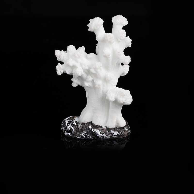 Bílá pryskyřice Coral Simulace mikro krajiny miniaturní akvárium dekorace 3.5x2. 2x5. 5cm 1 kus